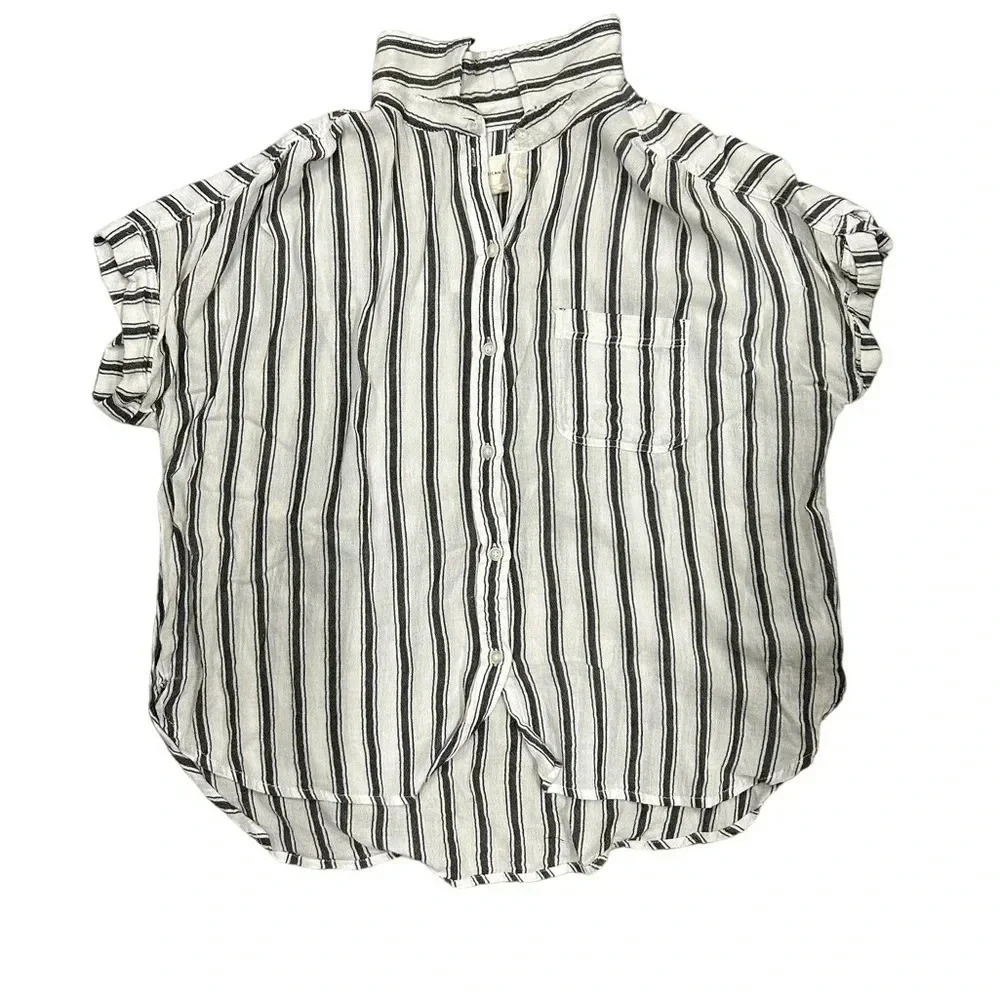 American Eagle Striped Women’s Medium Button‎ Up Shirt Slouchy Oversized EUC